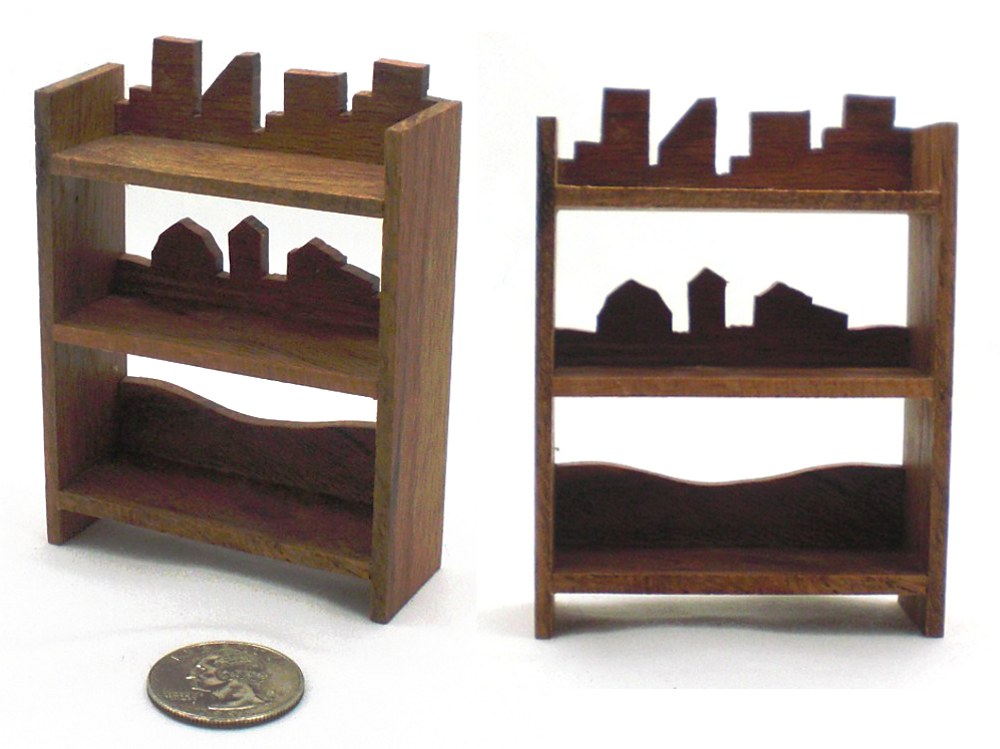 Fun Red Oak Shelves Miniature