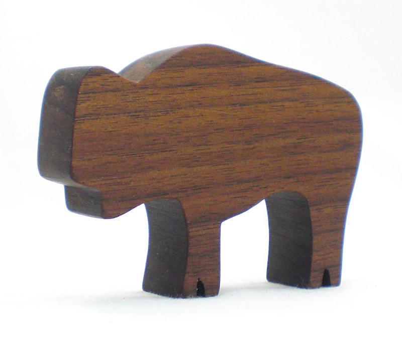 Bison Buffalo Wood Toy
