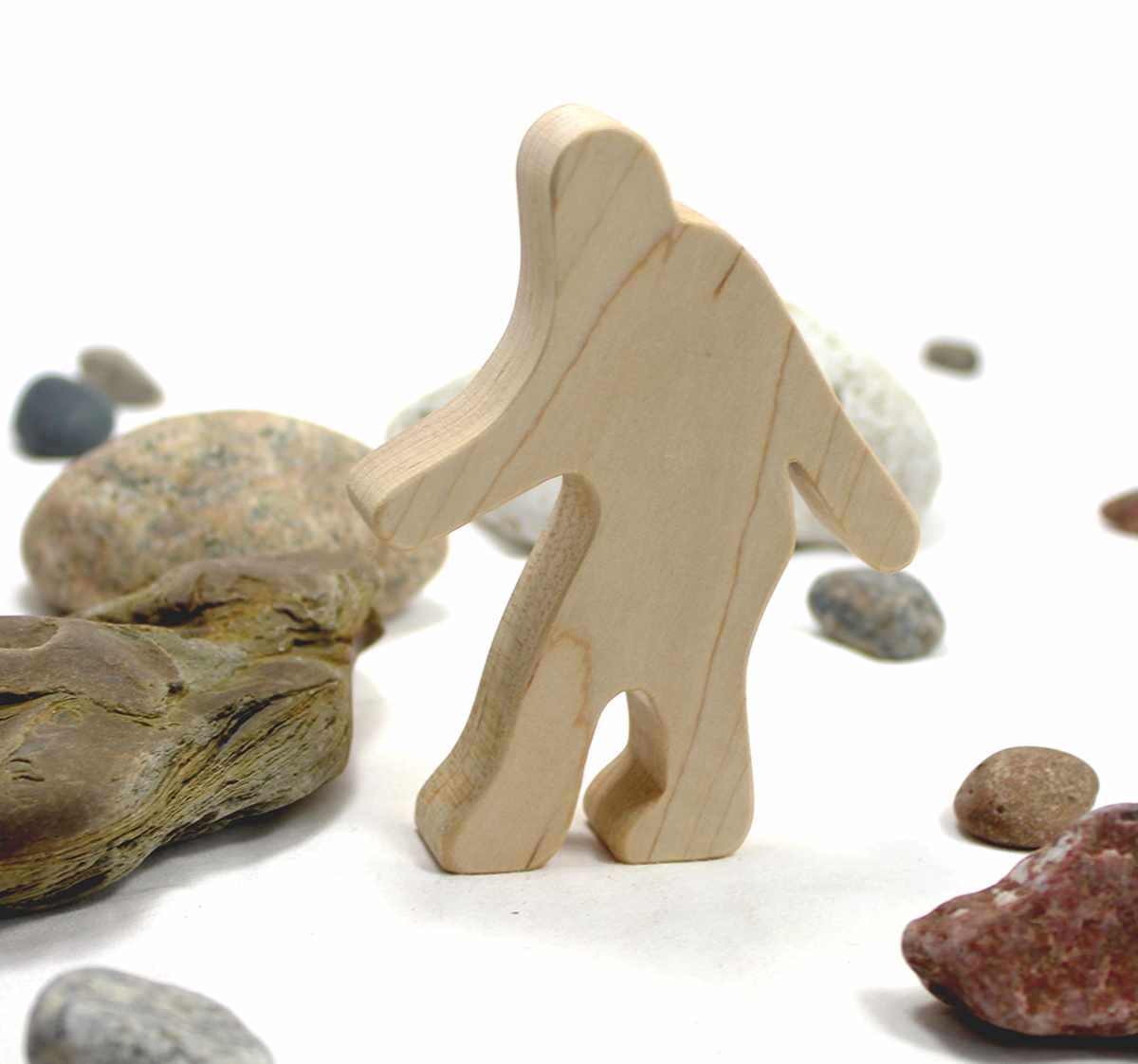 Wooden Yeti Figurine