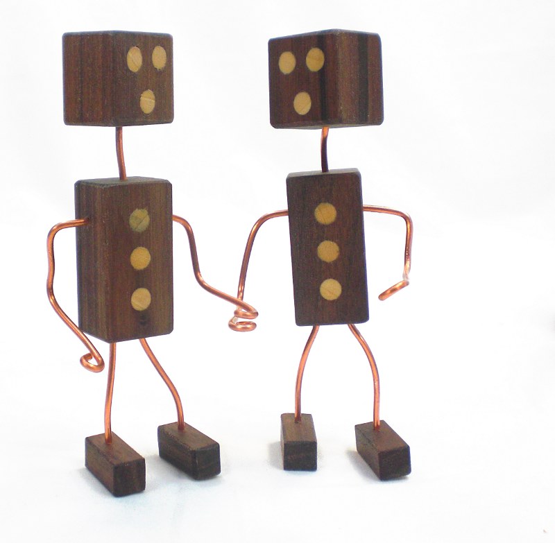Wood and Wire Robot Programmed for Fun