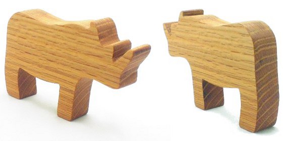 wooden toy rhino
