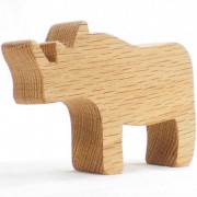 wood toy rhino toy for boys