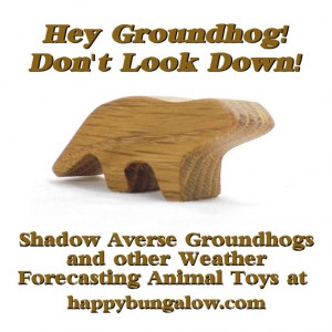 wood groundhog toy