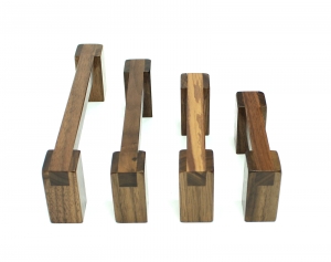 Custom Wood Cabinet Hardware Handle handmade from Walnut Wood by Happy Bungalow