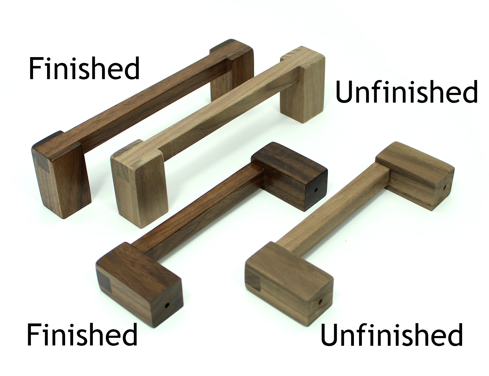 Unfinished Walnut Wood Handle
