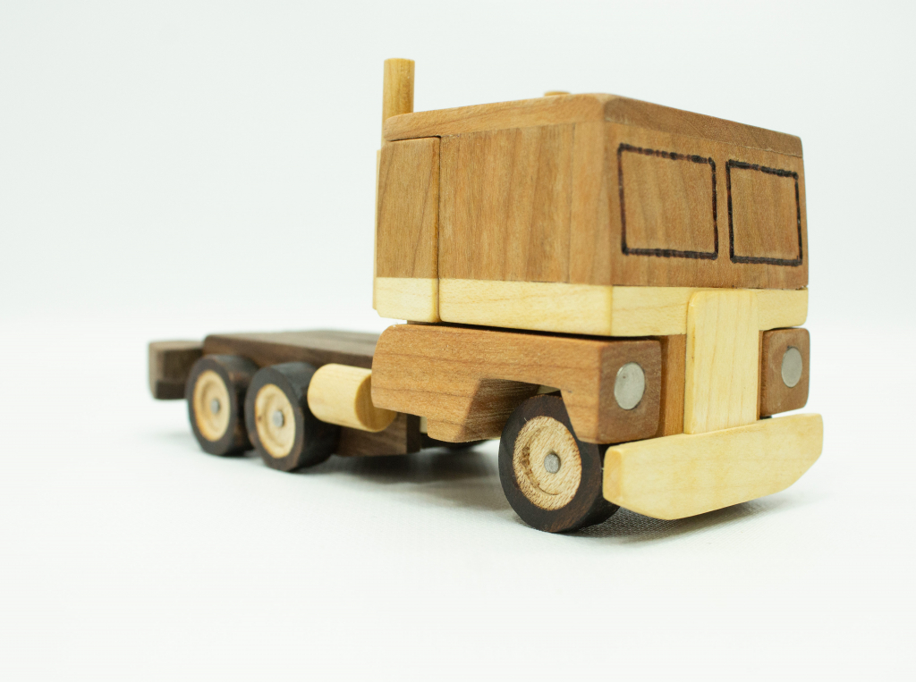 Handmade Wood Optimus Prime Toy