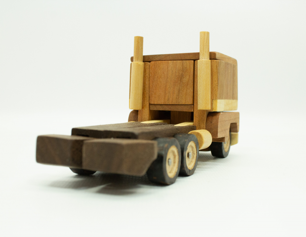 Handmade Wood Optimus Prime Toy
