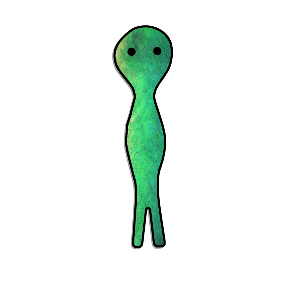 Green Alien Sticker