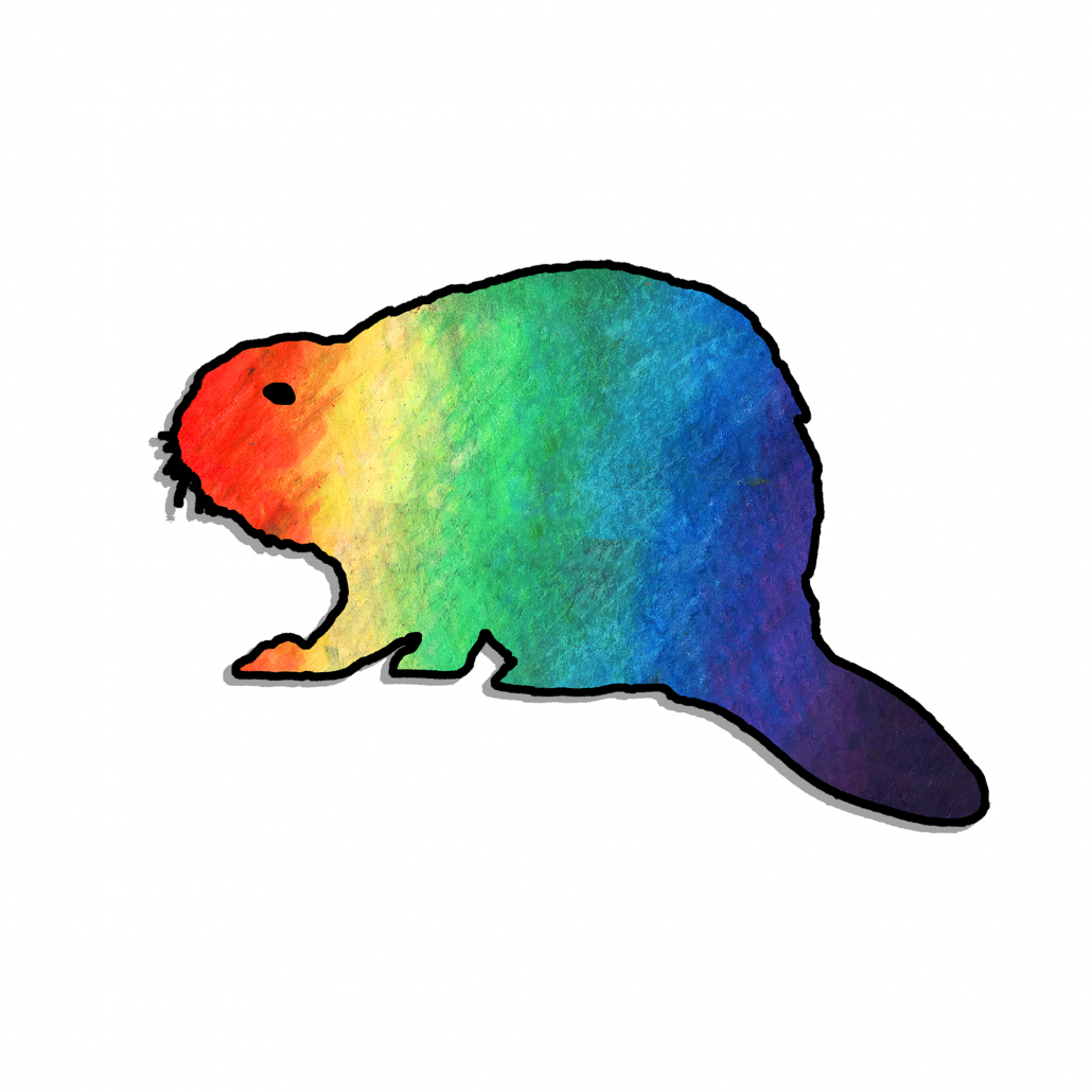 Rainbow Beaver Sticker