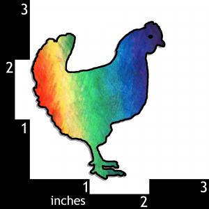 Rainbow Chicken Sticker