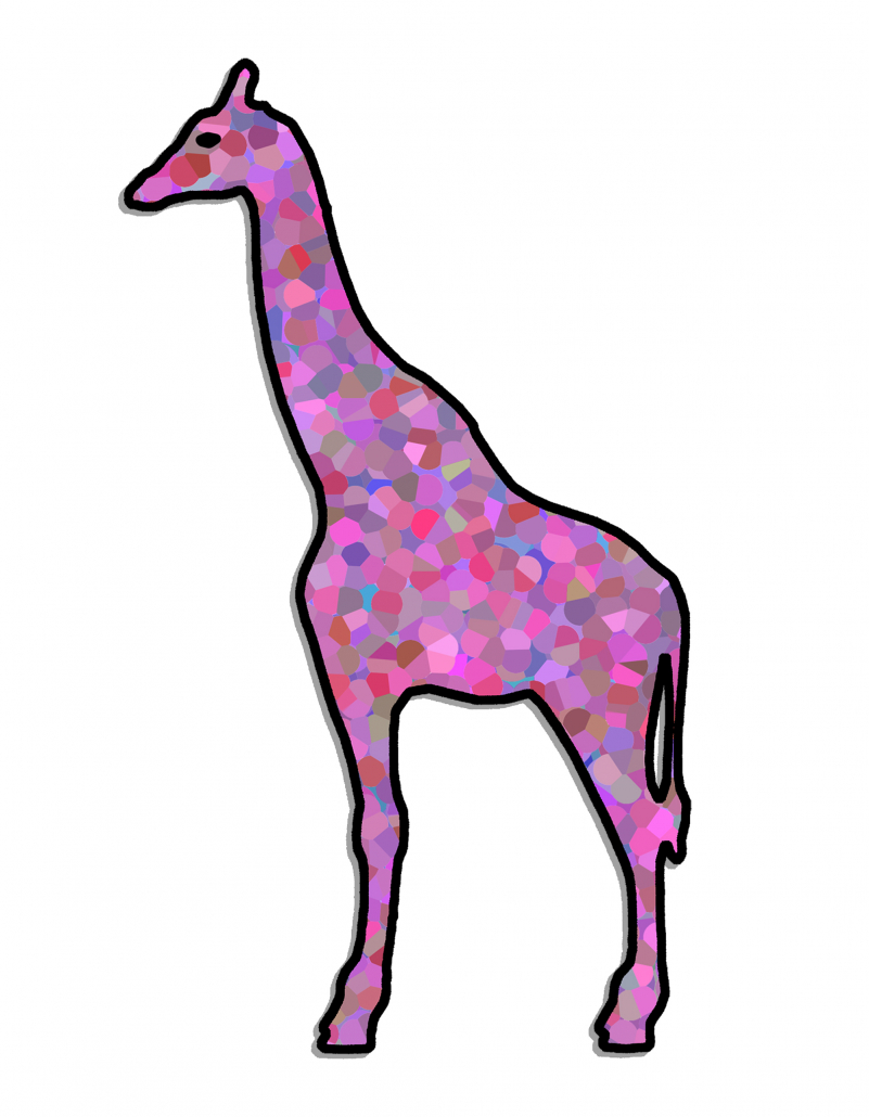 Pink Giraffe Sticker