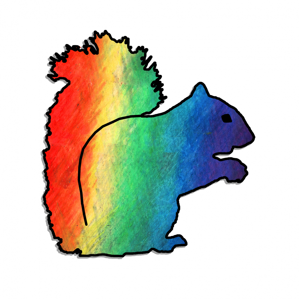 Rainbow Squirrel Sticker